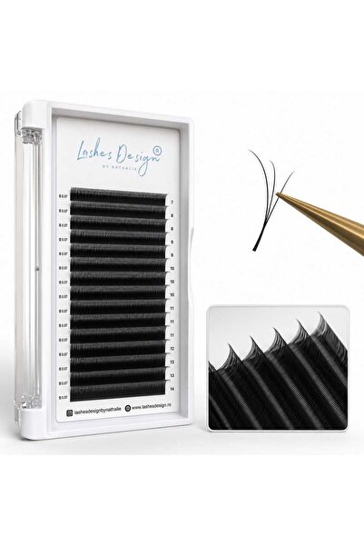 Lashes Design by Nathalie Gene Pre-Made Volum W Shape Narrow Mix 7-14 mm, Neg...