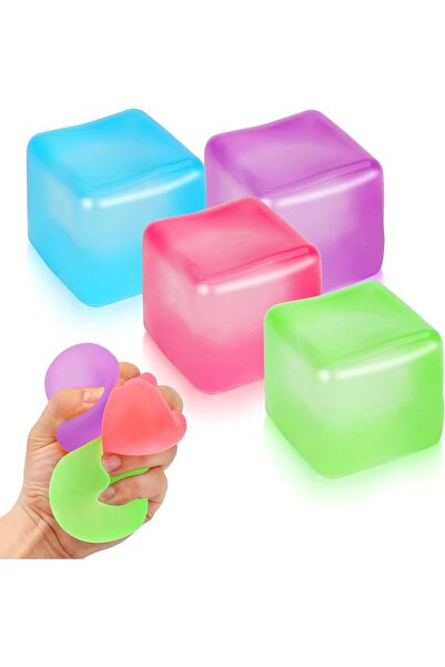 ZeeSquare 4 Pack Stress Cube Sensory Fidget Toys for Anxiety Stress Relief, S...
