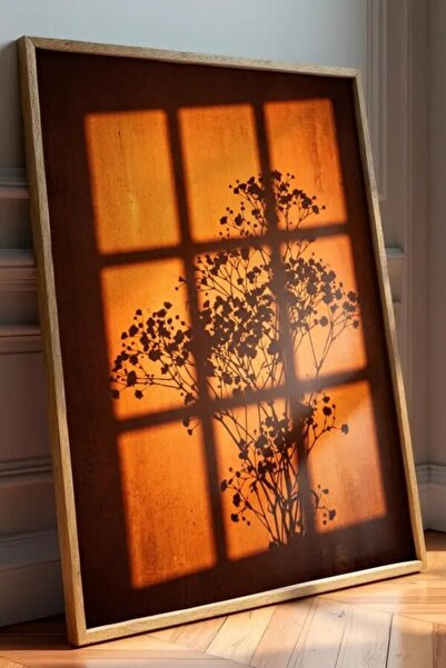 Esci Design Tablou cu ramă din lemn - Pictură cu umbre - Pictură abstractă - ...