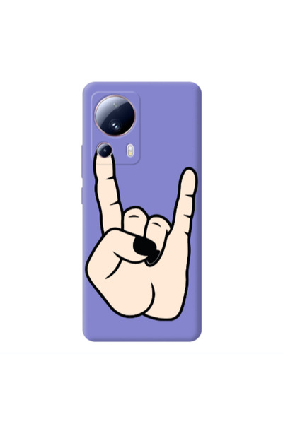 Other Xiaomi Mi 13 Lite Rock Purple Colored Silicone TPU Θήκη