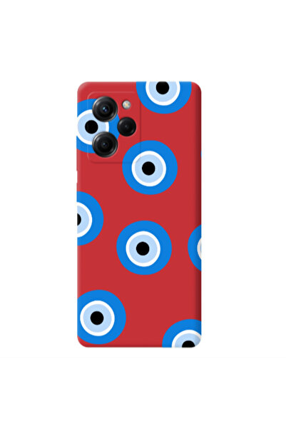 Other Xiaomi Poco X5 Pro Evil eyes beads Red Colored Silicone TPU Θήκη