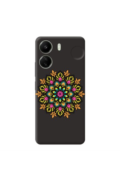 Other Xiaomi Redmi 13C Mandala D6 Black Colored Silicone TPU Θήκη