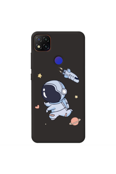 Other Xiaomi Redmi 9c Aduket Black Colored Silicone TPU Θήκη