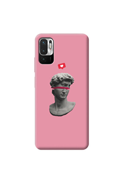 Other Xiaomi Redmi Note 10 Pro 5G Half statue Pink Colored Silicone TPU Θήκη