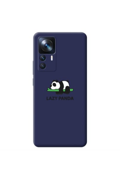 Other Xiaomi Mi 12T Lazy panda Dark blue Colored Silicone TPU Θήκη