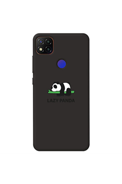 Other Xiaomi Redmi 9c Lazy panda Black Colored Silicone TPU Θήκη