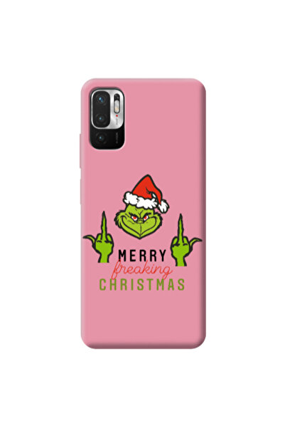 Other Xiaomi Redmi Note 10 Pro 5G Merry Christmas44 Pink Colored Silicone TPU...