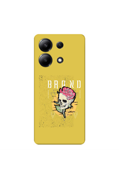 Other Xiaomi Redmi Note 13 4G Skull Roses Yellow Colored Silicone TPU Θήκη