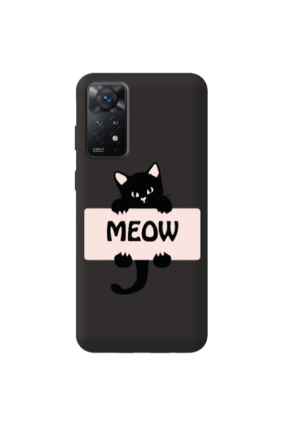 Other Xiaomi Redmi Note 11 4G Meow Black Colored Silicone TPU Θήκη