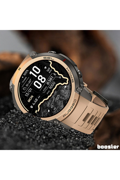BOOSTER REVIEW Smartwatch militar Booster M4 GPS AMOLED 1.43”, Harti Offline, Peste 170 de sporturi, 5 ATM, HRV, Baterie 500 mAh