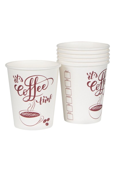 Z Store Pahare de hârtie „It’s Coffee Time” - Pachet de 30, 240ml