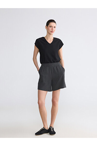 LC Waikiki Elastic Waist Textured Women's Shorts