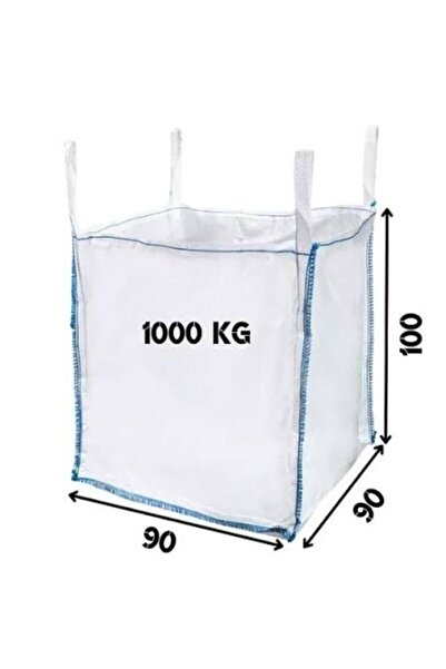 HÖBEN Bigbag Çuval 90X90X100 Ölçülerinde 1000 kg Swl LAMİNESİZ ÜST AÇIK ALT K...