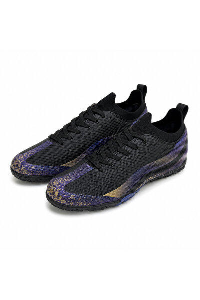 Generic Men's Football Turf Shoes Lightweight Lace-Up Training Shoes Black/Pu...