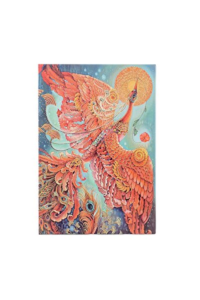 Paperblanks فايربيرد دفتر ملاحظات بغلاف صلب 120 جرام 13x18 بدون خطوط PB9682-5