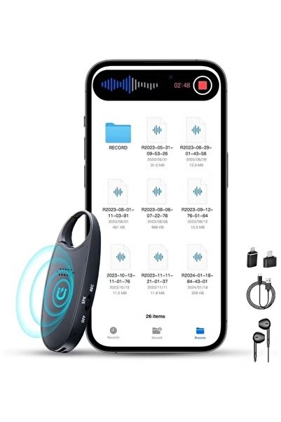 Makrystorm 128GB (800 Hour) Digital Magnetic Voice Recorder with Playback, 4-...