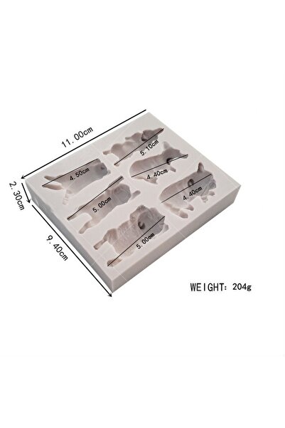 Choice A Food-grade Silicone Mold 3D Dog Corgi Bulldog Animal Silicone Mold G...