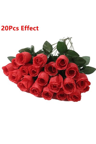 Choice 20Pcs Red 10/20Pcs 30cm Rose Artificial Flowers Bouquet Silk Fake Flow...