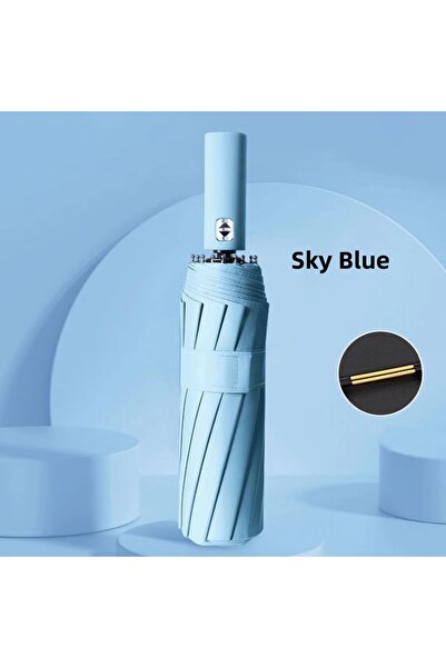 Choice3 Sky Blue 24 Bones 106cm Automatic Umbrella for Men and Women Outside ...