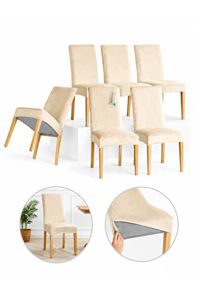 delfin HomeRoy Huse Catifea pentru Scaune – Set 6 Bucăți