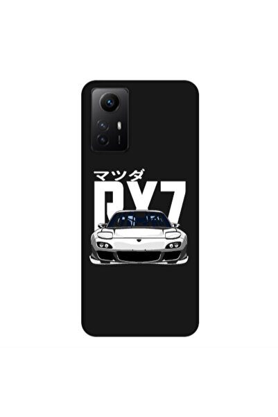 Other Xiaomi Redmi Note 12s Car Rx7 Black Colored Silicone TPU Θήκη