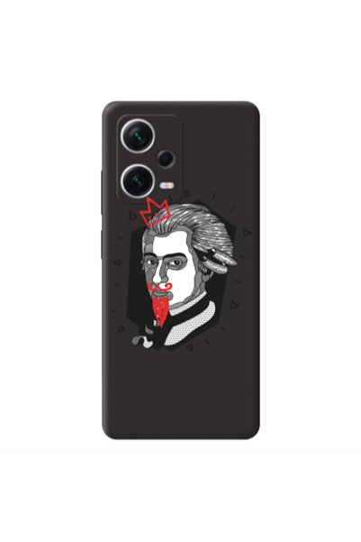 Other Xiaomi Poco X5 Bearded Black Colored Silicone TPU Θήκη