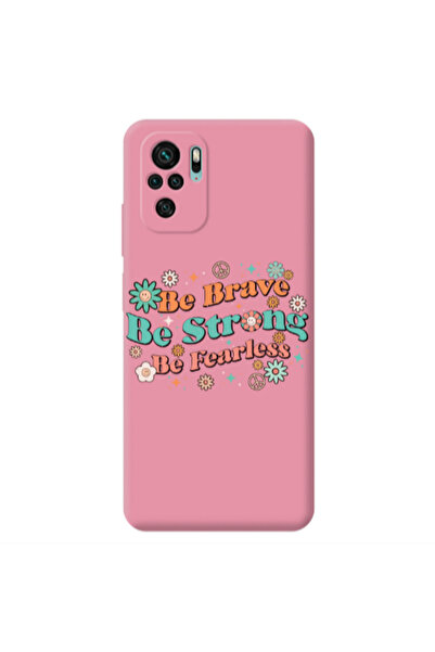 Other Xiaomi Redmi Note 10S Be Brave Pink Colored Silicone TPU Θήκη