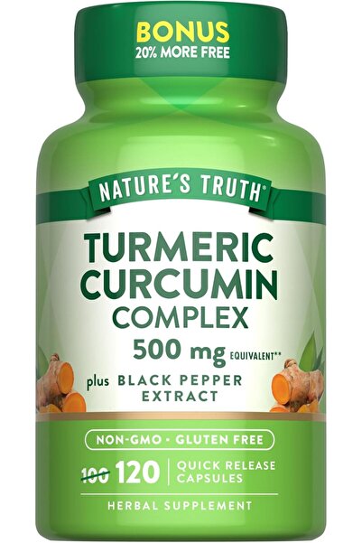 Natures Truth Nature's Truth Turmeric Curcumin Complex 500 mg Plus Black Pepp...