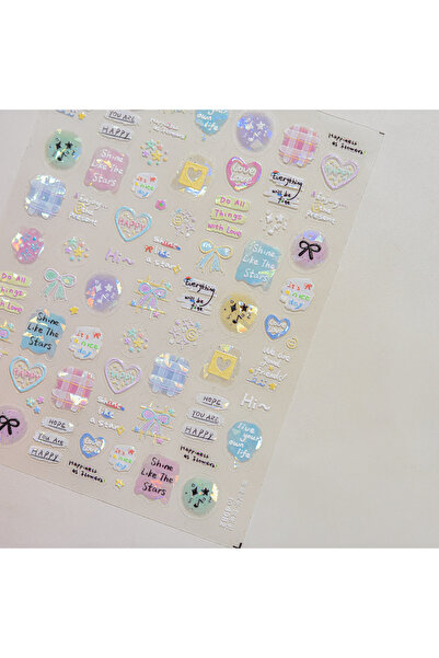 Choice75 NAILFYOU TO4982 Collage Text English Letter Musical Note Star Graffi...