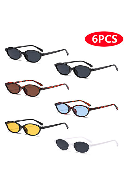 Choice 6pcs z03 4pcs/6pcs New Small Frame Elliptical Sunglasses Women Simple ...