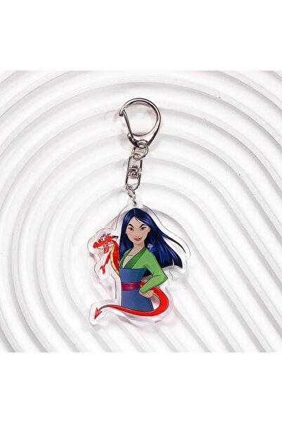 Choice8 5 cm 5 1/15Pcs Disney Princess Mulan Mushu Acrylic Keychain Bag Charm...