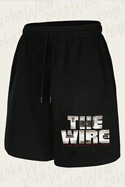 ZOKAWEAR Unisex the Wire Design Printed Shorts