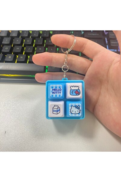 Choice1 Bandai blue Hot Hello Kitty LED Light Fidget Toy Keychain, Cute Mini ...