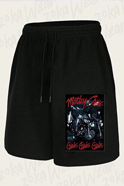 ZOKAWEAR Unisex šortsevi za devojčice sa motivom Mötley Crüe