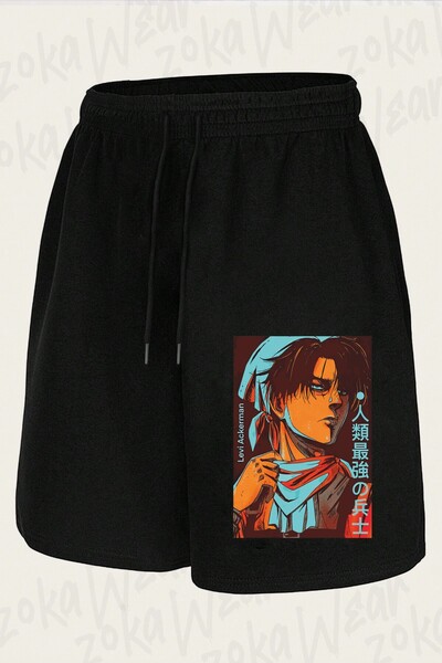 ZOKAWEAR Unisex Aot Levi Ackerman Animee Design Printed Shorts