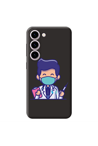 Other Samsung S23 Plus Specialist Doctor Black Colored Silicone TPU Θήκη