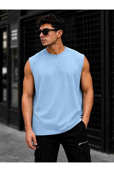 caddekombin Unisex Zero Sleeve Round Neck T-Shirt / Tshirt