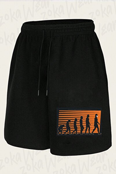 ZOKAWEAR Unisex Evolution Design Printed Shorts