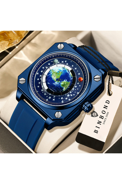 Choice4 5 BINBOND Earth&Star Cool Quartz Wristwatches for Men Luminous Waterp...