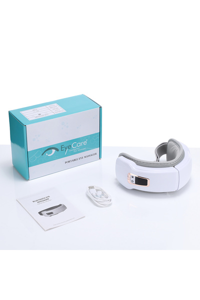 Choice WHITE Foldable Eye Massager with Music Vibration Airbag Hot Compress -...