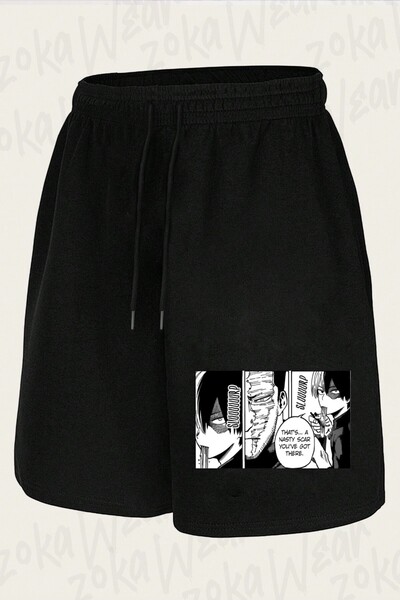 ZOKAWEAR Unisex My Hero Academia Shoto Todoroki Slurp Design Printed Shorts