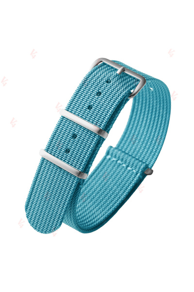 Choice10 20mm LightBlue 19mm 18mm 20mm 22mm Ribbed Nylon Watch Strap for Swat...