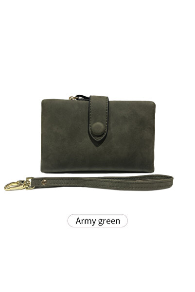 Choice3 محفظة نسائية قصيرة R855-Armygreen باللون الأخضر الزيتوني، إصدار كوري ...