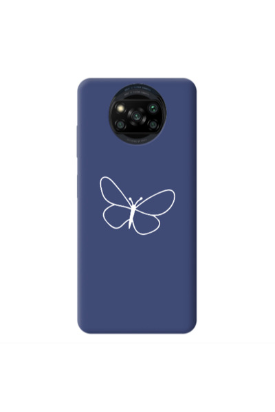 Other Xiaomi Poco X3 /X3 Pro butterfly Dark blue Colored Silicone TPU Θήκη