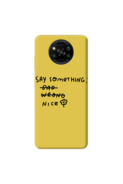 Other Xiaomi Poco X3 /X3 Pro Say Something Yellow Colored Silicone TPU Θήκη