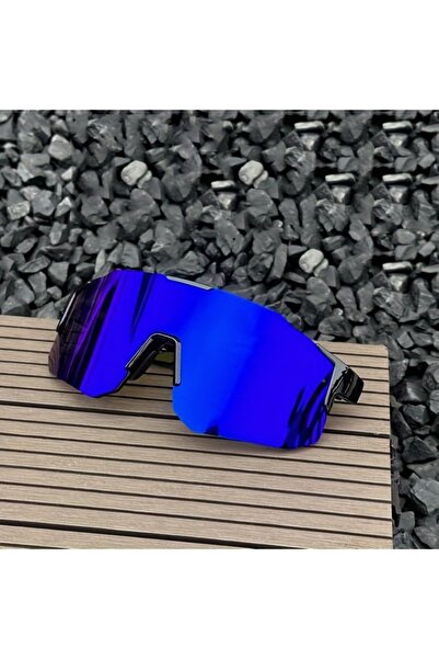 choice2 Blue Men's Fashion Large Frame Glasses Integrated Design Bright Yello...