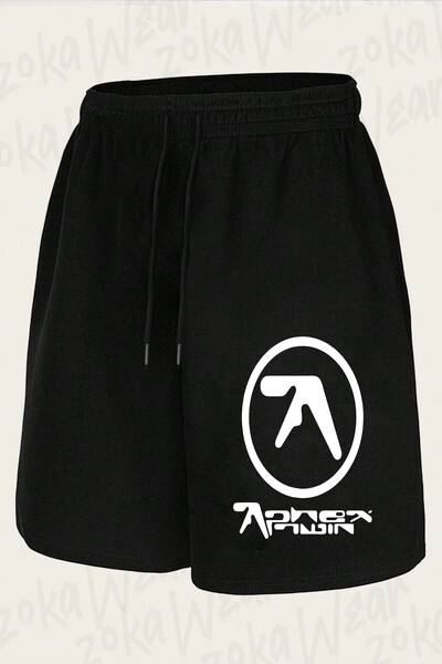 ZOKAWEAR Unisex σορτς με στάμπα Aphex Twin με ειδικό σχέδιο