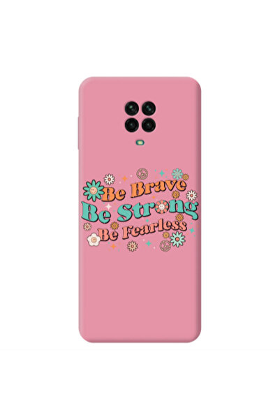 Other Xiaomi Redmi Note 9 Pro Be Brave Pink Colored Silicone TPU Θήκη
