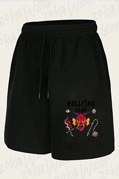ZOKAWEAR Unisex šorts sa printom Hellfire Club3 dizajna