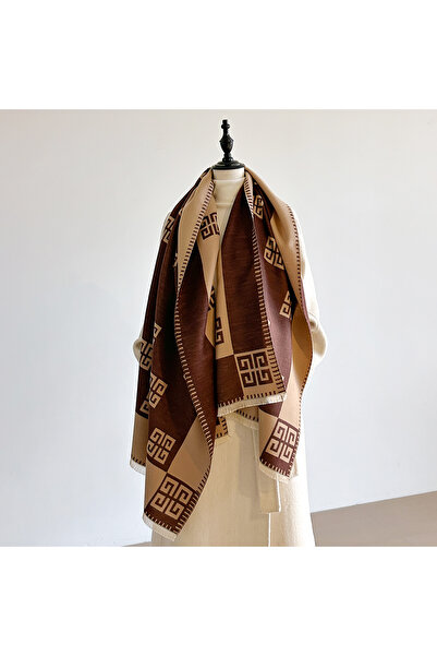 Choice Brown 2025 Latest Design Winter Two-Sided Jacquard Cashmere Scarves Hi...